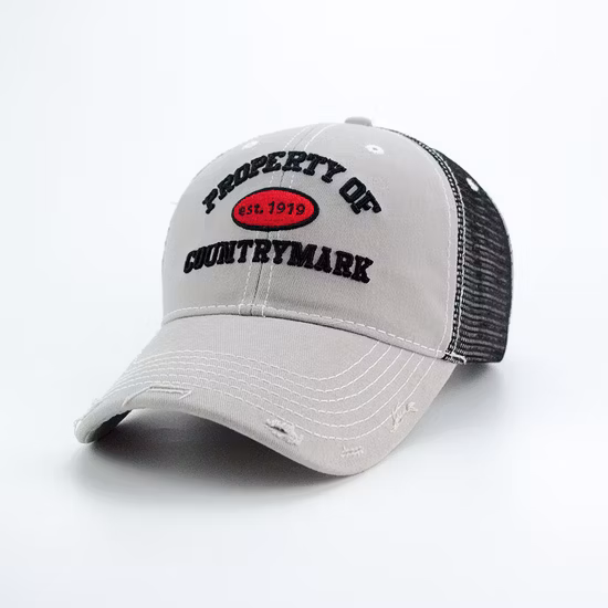 Adjustable Strapback Trucker Cap with Mesh Back and Embroidered Artwork Animal Baseball Cap